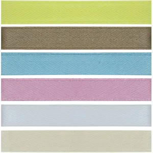 Wstążka Craft-Fun Series 2324015-A  6 kolorów 10x2 [mm x m] mix Titanum (1cmx2m)