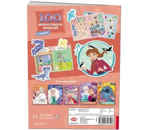 Książeczka edukacyjna Kraina Lodu. 100 Brokatowych Naklejek Ameet (NB 9109)