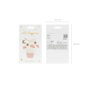 Dekoracja do muffinek - Bocian, 11-12 cm (1 op. / 7 szt.) Partydeco (KPM30)