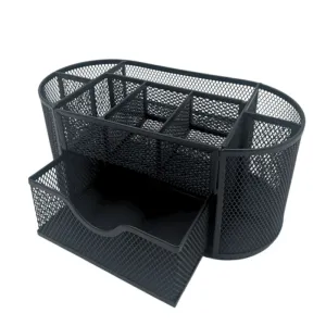 Przybornik na biurko JUMBO czarny metal Tres (5a)