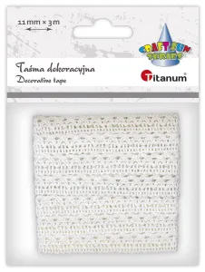 Wstążka Craft-Fun Series Koronka 11x3 [mm x m] biała Titanum (24BR0201-81)