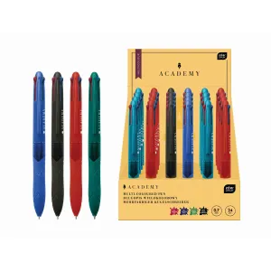 Długopis wielofunkcyjny ACADEMY MULTICOLOR automartyczny wkład mix 0,7mm Interdruk (4kol)