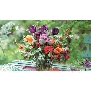 Kalendarz ścienny notatnikowy 2024 KOMPOZYCJA KWIATOWE 220mm x 490mm Lucrum (WN02)