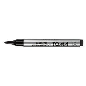 Marker permanentny wkład czarny 1,5mm okrągła końcówka Toma (TO-090 3 2)