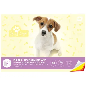 Blok rysunkowy Interdruk bloki A4 kolorowy 80g 20k 210mm x 297mm (BLRK)