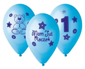 Balon gumowy Godan Moje 1 urodziny Moje 1 urodziny niebieska 300mm 12cal (GB-MU1G)