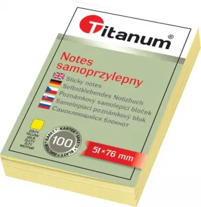 Notes samoprzylepny Titanum żółty 100k 51mm x 76mm (S-2004)