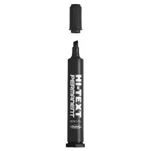 Marker permanentny HI-TEXT wkład czarny 4,5mm ścięta końcówka Fibracolor