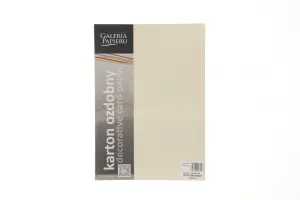 Papier ozdobny (wizytówkowy) ryps kremowy A4 kremowy 240g Galeria Papieru (201812)