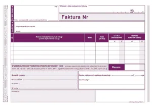 Druk offsetowy A5 Faktura dla podatników zwolnionych z podatku VAT 80k. Michalczyk i Prokop (203-3E)