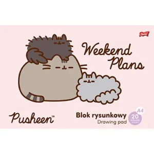 Blok rysunkowy Pusheen A4 biały 20k Unipap