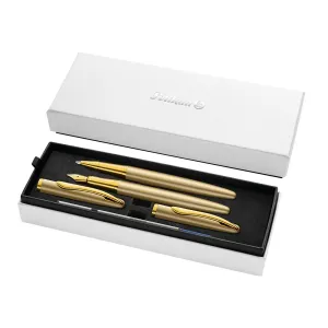 Zestaw piśmienniczy Jazz Noble Elegance Gold pióro wieczne + pióro kulkowe Pelikan (400197474)