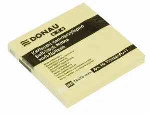 Notes samoprzylepny (karteczki) Eco żółty 100k [mm:] 76x76 Donau (7593001PL-11)