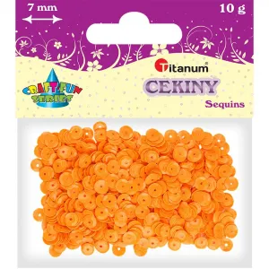 Cekiny Titanum Craft-Fun Series Okrągłe pastelowe pomarańczowe