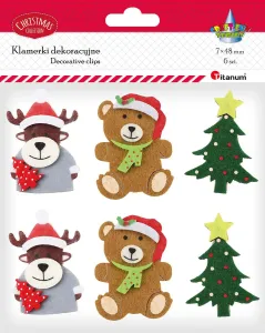 Ozdoba drewniana Craft-Fun Series Klamerki Boże Narodzenie Titanum (23BR1218-8)