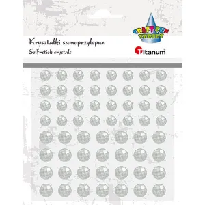 Kryształki Titanum Craft-Fun Series samoprzylepne 50 szt białe (DIY1801A)