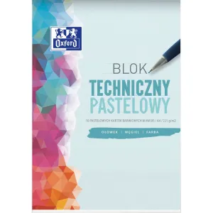 Blok techniczny Oxford A4 mix 225g 10k Oxford (400166068)