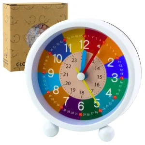 Zegarek dla dzieci Budzik Dziecięcy Edukacyjny Kwarcowy Minuty Sekundy Kolorowy 9cm Lean (26980)