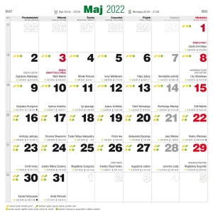 Kalendarz ścienny Avanti wieloplanszowy 300mm x 600mm (5901769620407)