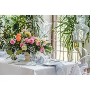 Organza organza Gładka 0,36x9 [mm x m] srebrna Partydeco (ORS-018)