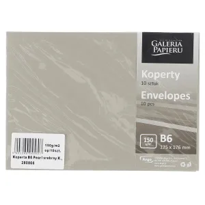 Koperta pearl srebrny k 150 B6 - Srebrny 125mm x 176mm (280866)
