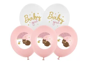 Balon gumowy Baby girl mix 300mm Partydeco (SB14P-337-000-6)