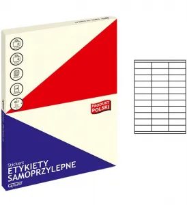 Etykieta samoprzylepna Grand A4 - biały 70mm x 25mm (008)