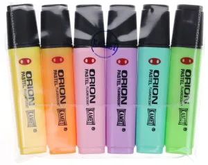 Zakreślacz pastel ORION wkład mix 1,0-5,0mm Kamet (6 kol)