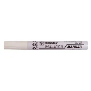 Marker olejowy gruby biały wkład biały 1,5-3,00mm okrągła końcówka Snowman