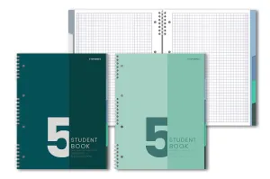 Kołozeszyt (kołonotatnik) A5 STUDENTBOOK 5 przdmiotów 100k. 70g krata Top 2000 (400179524)