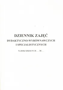 Dziennik A4 Dziennik zajęć dydaktyczno-wyrównawczych i spec. Beta Druk (DZZD-WiS)