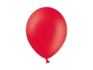 Balon gumowy pastelowy 100 szt czerwony 12cal Partydeco (12P-001)