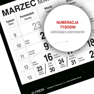 Kalendarz ścienny PIES 310mm x 790mm Press