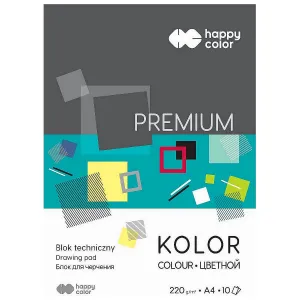 Blok techniczny Happy Color Premium A4 kolorowy 220g 10k 210mm x 297mm