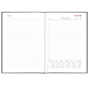 Kalendarz nauczyciela książkowy (terminarz) Vivella czerwony A5 143mm x 204mm Wokół Nas (A5DN076B)