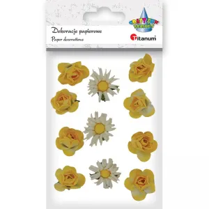 Ozdoba papierowa Titanum Craft-Fun Series Papierowe kwiatki na druciku (18BR-54)