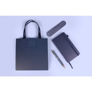 Zestaw piśmienniczy PREMIUM GRANATOWY DŁUG.+NOTES+ETUI Cresco (851002)