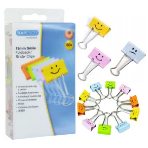 Klip Rapesco SMILE mix kolor mix 19mm