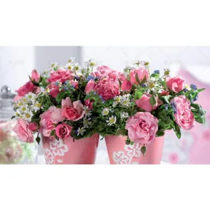 Kalendarz ścienny notatnikowy 2024 KOMPOZYCJA KWIATOWE 220mm x 490mm Lucrum (WN02)