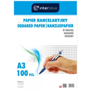 Papier kancelaryjny Interdruk A3 krata 297mm x 420mm (PAKA100)