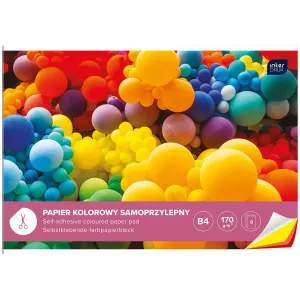 Zeszyt papierów kolorowych Interdruk samoprzylepny B4 170g 8k 250mm x 350mm (ZEPKB4SP)