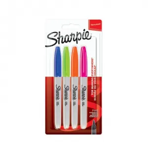 Marker permanentny Paper Mate 4szt, mix okrągła końcówka
