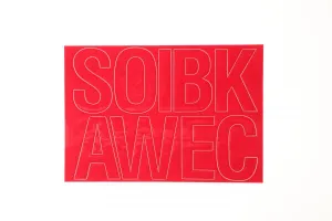 Litery samoprzylepne czerwony Farro