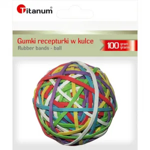 Gumki recepturki Titanum w kulce 100g śr. (mix)mm