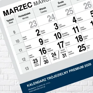 Kalendarz ścienny PREMIUM trójdzielny A4 Press (ŁÓDŹ)
