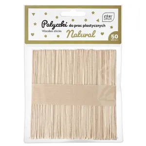 Patyczki naturalne DO prac plastycznych 5902277337269 50 szt Interdruk (113x10  50 szt)