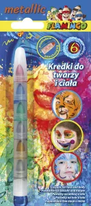 Kredki do malowania twarzy segmentowe Metalic 6 kol. Titanum