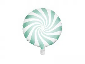 Balon foliowy Partydeco cukierek miętowy 45 cm 18cal (FB20P-103)