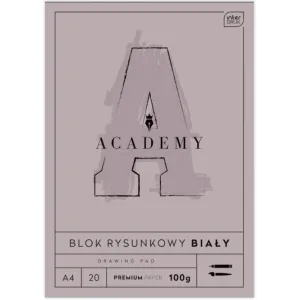 Blok rysunkowy ACADEMY A4 /20 100g A4 biały 100g 20k (5902277331700)
