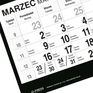 Kalendarz ścienny PIES 310mm x 790mm Press